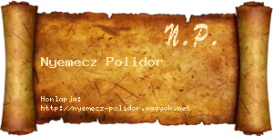 Nyemecz Polidor névjegykártya